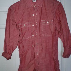 Uniqlo Red Button-Down Shirt in XS